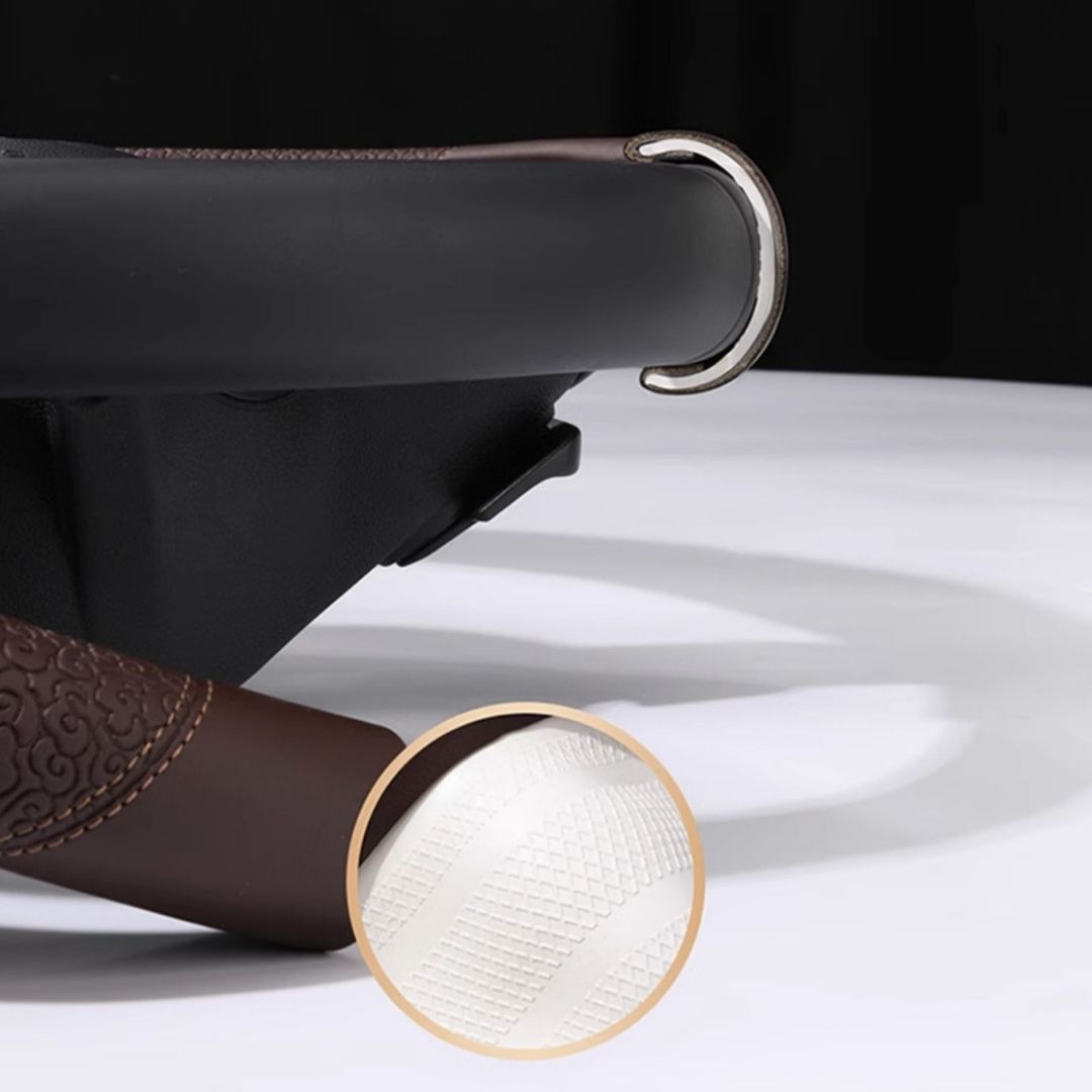 Geni Ultra-thin Steering Wheel Cover | Anti-slip, Sweat-absorbing, Soft Leather Pattern Round Handlebar Cover