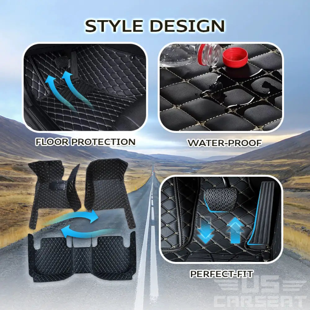 Elvie 2024 Heavy Duty, Universal Fit Floor Mats for Cars, SUVs, and Tr