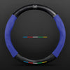 Anti Slip 3D Embossed Carbon Fiber Leather Car Steering Wheel Cover Universal Fit