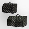 Jacky Multipurpose Collapsible Lid Portable Car Trunk Storage Organizer Black / Set 2 (M & L)