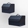 Jacky Multipurpose Collapsible Lid Portable Car Trunk Storage Organizer Blue / Set 2 (S & M)