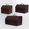 Jacky Multipurpose Collapsible Lid Portable Car Trunk Storage Organizer Red / Set 3 (S & M L)
