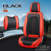 Nox Uk 2023 Full Set Universal Breathable Waterproof Vehicle Leather Cover For Cars Suv Black Red /