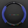 Anti Slip 3D Embossed Carbon Fiber Leather Car Steering Wheel Cover Universal Fit