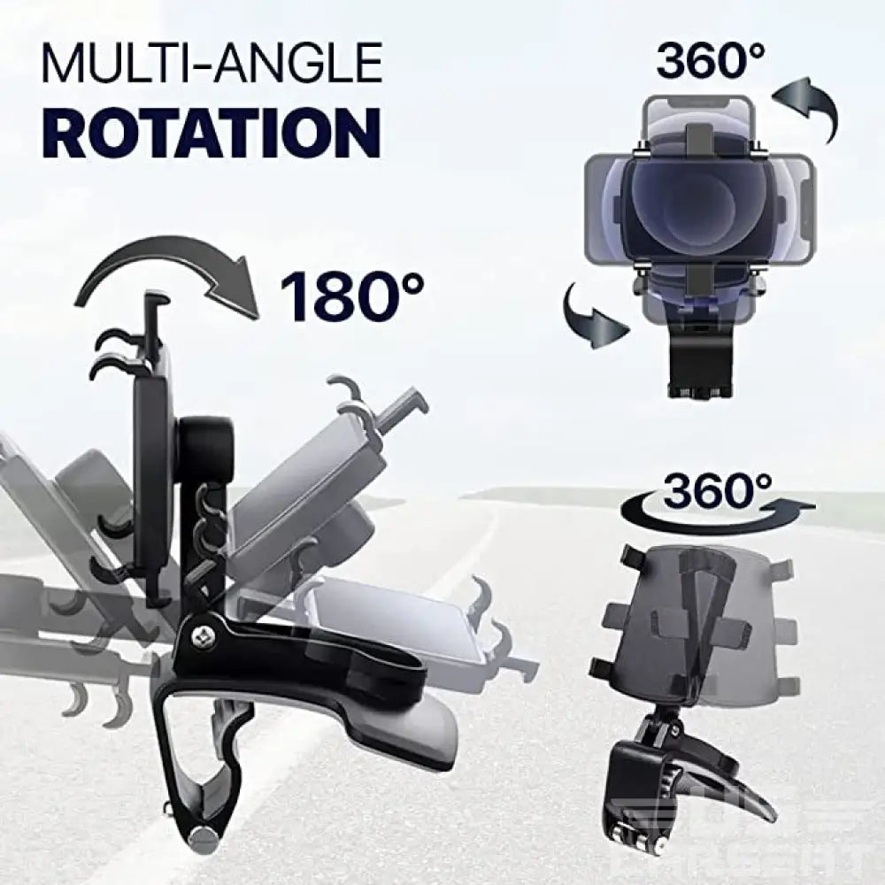 Phonox 360 Degree Rotation Universal Clip Dashboard Car Phone Holder ...