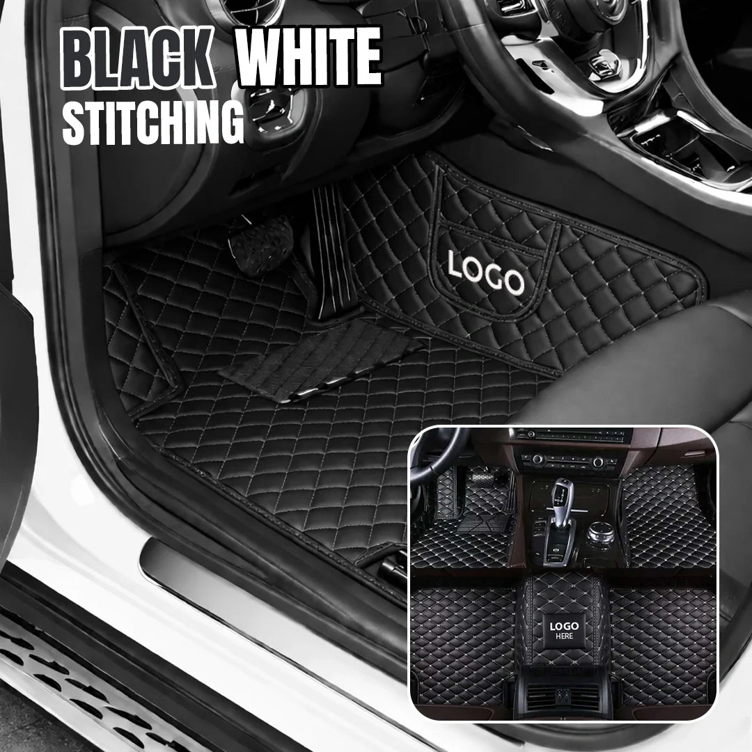 Elvie 2026 Premium 5-Layer Leather Custom Floor Mats for Cars